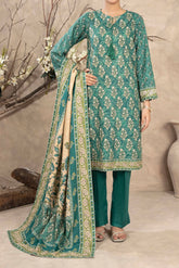 NUW3043 Digital Printed Khaddar Suit - 3 Piece